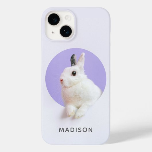Cute Bunny Rabbit Easter Modern Chic Personalized Case-Mate iPhone Case (Achterkant)