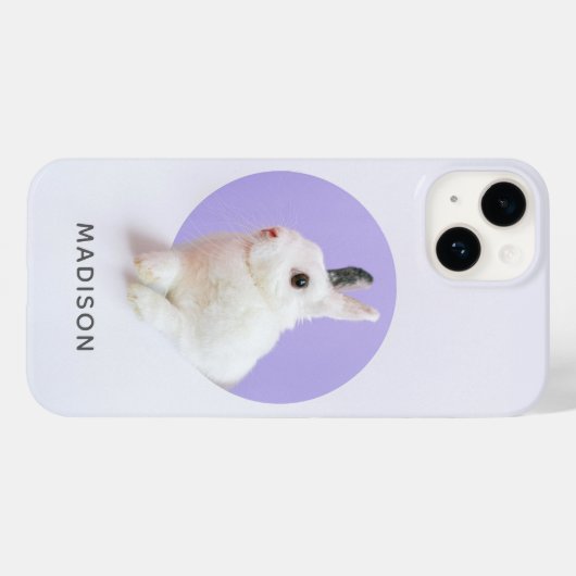 Cute Bunny Rabbit Easter Modern Chic Personalized Case-Mate iPhone Case (Achterkant (horizontaal))