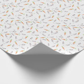 Cute Bunny Rabbit en Carrot Cadeaupapier (Hoek)