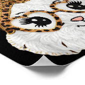 Cute Bunny Rabbit Face Leopard Gles Girl Happy Eas Poster (Hoek)