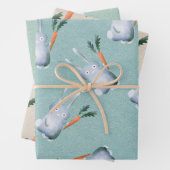 Cute Bunny Rabbit Giant Carrot Gender Neutral Kind Inpakpapier Vel (In situ)