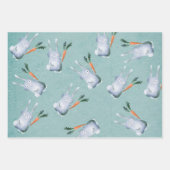 Cute Bunny Rabbit Giant Carrot Gender Neutral Kind Inpakpapier Vel (Voorkant)