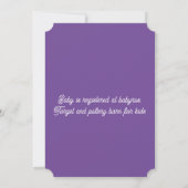 Cute Bunny Rabbit Girl Baby shower Kaart (Achterkant)