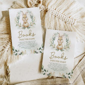 Cute Bunny Rabbit Greenery Wreath Books for Baby Informatiekaartje