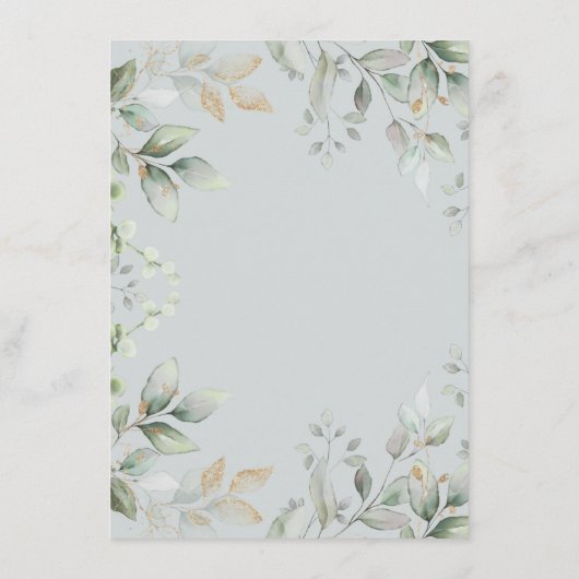 Cute Bunny Rabbit Greenery Wreath Books for Baby Informatiekaartje (Achterkant)