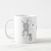 Cute Bunny Rabbit Happy Family Love Moeder Mok (Links)