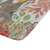 Cute Bunny Rabbit Herfst Autumn Leaves Rustic Snijplank (Hoek)