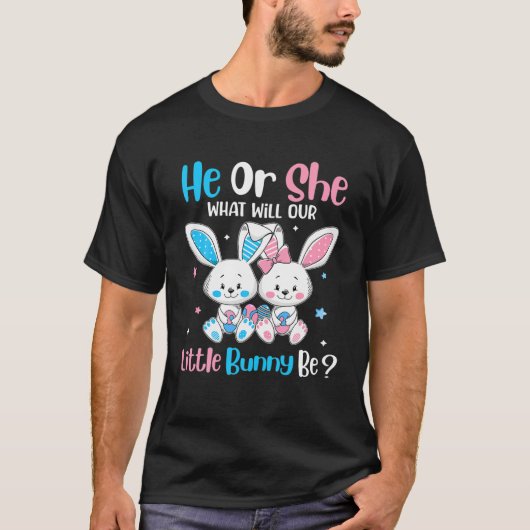 Cute Bunny Rabbit hij of zij wat ons kleine B T-shirt (Voorkant)