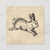 Cute Bunny Rabbit Illustration Script Art Informatiekaartje (Voorkant)
