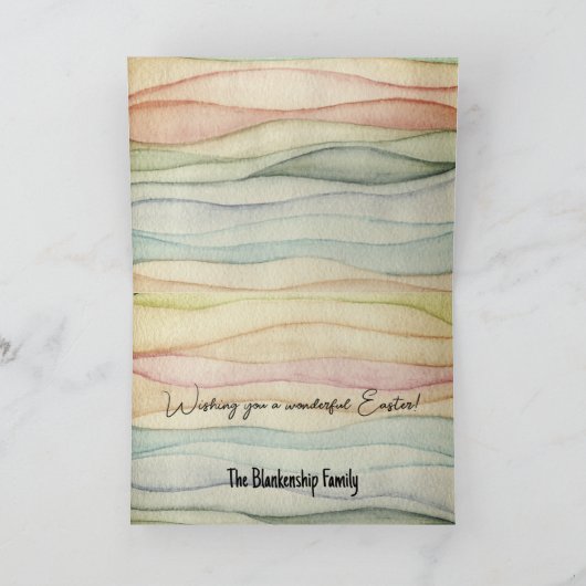 Cute Bunny Rabbit in een Basket Custom Feestdagen Kaart (Binnen)