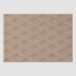 Cute Bunny Rabbit Ink Pattern Tan Brown Kraft  Tissuepapier