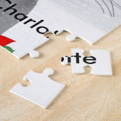 Cute Bunny Rabbit Kerstfeestay Theme Legpuzzel (Zijkant)