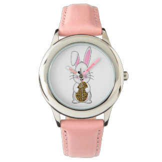 Cute Bunny Rabbit Kind Bekijk Birthday Gift Kinder Horloge