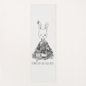 Cute Bunny Rabbit Meditation Illustration Kind Yogamat (Voorkant)