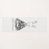 Cute Bunny Rabbit Meditation Illustration Kind Yogamat (Voorkant (horizontaal))