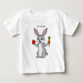 Cute bunny rabbit met groenten cartoon (Voorkant)