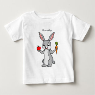 Cute bunny rabbit met groenten cartoon