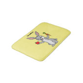 Cute bunny rabbit met groenten cartoon badmat (Gekanteld)