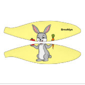 Cute bunny rabbit met groenten cartoon basketbal (Panelen)