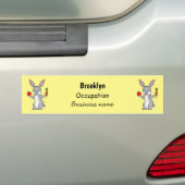 Cute bunny rabbit met groenten cartoon bumpersticker (Op auto)