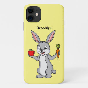 Cute bunny rabbit met groenten cartoon Case-Mate iPhone case