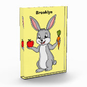 Cute bunny rabbit met groenten cartoon fotoblokken (Links)