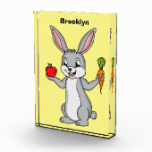 Cute bunny rabbit met groenten cartoon fotoblokken (Rechts)