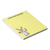 Cute bunny rabbit met groenten cartoon notitieblok (Schuin)
