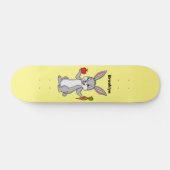 Cute bunny rabbit met groenten cartoon persoonlijk skateboard (Horizontaal)