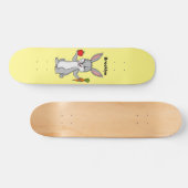 Cute bunny rabbit met groenten cartoon persoonlijk skateboard (Horizontaal)