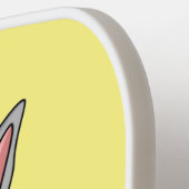 Cute bunny rabbit met groenten cartoon pickleball paddle (Links Detail)