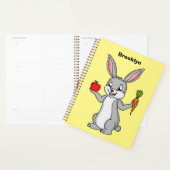 Cute bunny rabbit met groenten cartoon planner (Display)