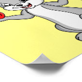 Cute bunny rabbit met groenten cartoon poster (Hoek)