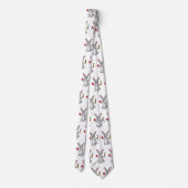 Cute bunny rabbit met groenten cartoon stropdas (Achterkant)