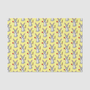 Cute bunny rabbit met groenten cartoon tissuepapier