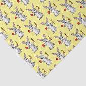 Cute bunny rabbit met groenten cartoon tissuepapier (Detail)