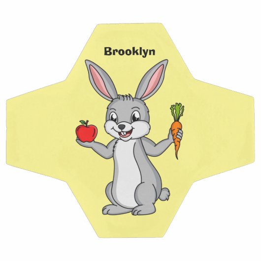 Cute bunny rabbit met groenten cartoon voetbal (Enkel)