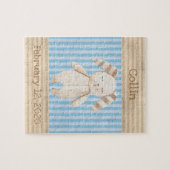 Cute Bunny Rabbit Monogram Fun Legpuzzel (Horizontaal)