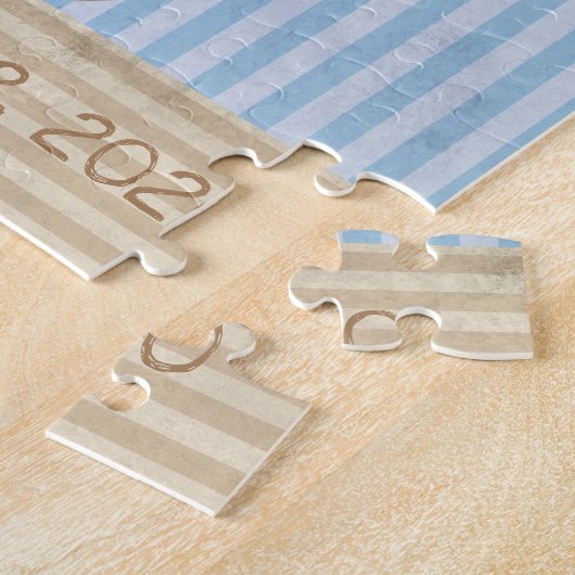 Cute Bunny Rabbit Monogram Fun Legpuzzel (Zijkant)