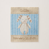 Cute Bunny Rabbit Monogram Fun Legpuzzel (Verticaal)