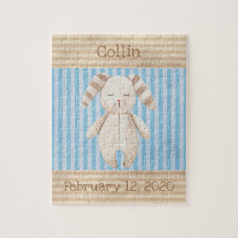 Cute Bunny Rabbit Monogram Fun Legpuzzel