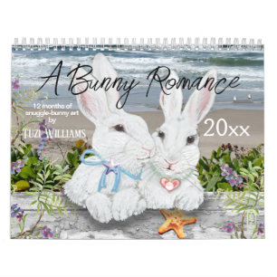 Cute Bunny Rabbit Natuur Art Woodland Garden Kalender