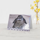 Cute Bunny Rabbit Note Wenskaart Kaart (Gele Bloem)