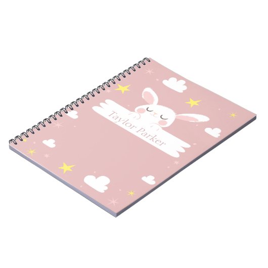 Cute Bunny Rabbit Notitieboek (Linkerzijde)