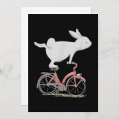 Cute Bunny Rabbit on Bike Cycling Bicycle Bedankkaart (Voorkant / Achterkant)