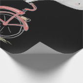 Cute Bunny Rabbit on Bike Cycling Bicycle Cadeaupapier (Hoek)