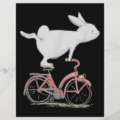 Cute Bunny Rabbit on Bike Cycling Bicycle Flyer (Voorkant)