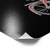 Cute Bunny Rabbit on Bike Cycling Bicycle Foto Afdruk (Hoek)