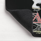 Cute Bunny Rabbit on Bike Cycling Bicycle Muismat (Hoek)