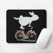 Cute Bunny Rabbit on Bike Cycling Bicycle Muismat (Met muis)